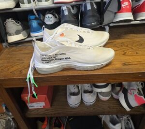 Nike Off-White Air Max 97 White Black with Green Accents